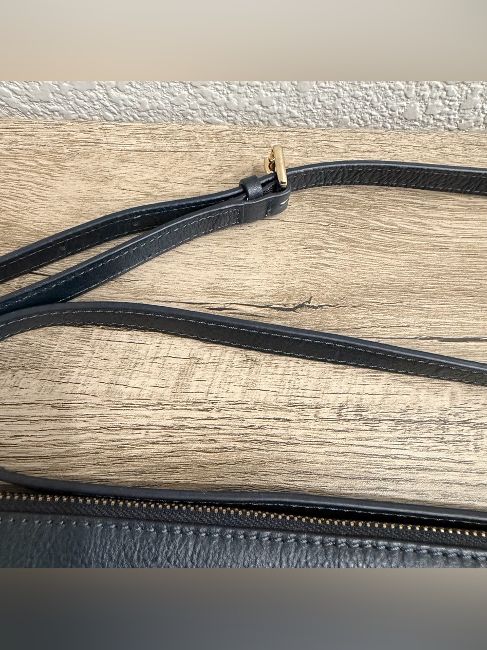 Fossil Black Blue Leather Crossbody Messenger Envelope Sidney Bag Shoulder Purse - Picture 3 of 12